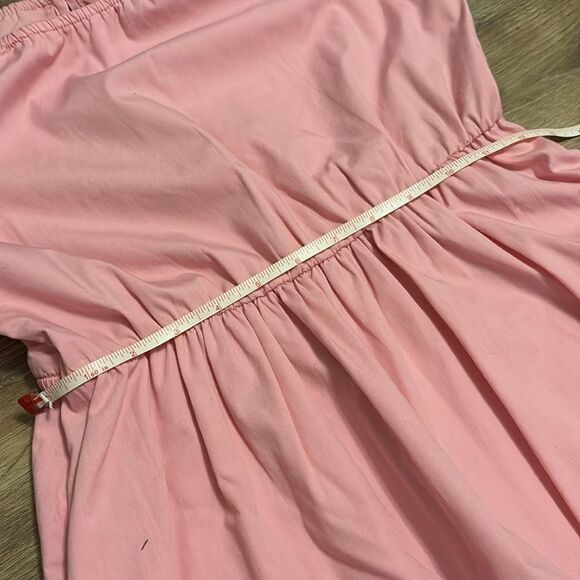 Abercrombie & Fitch Pink Layered Tiered Maxi Prairie Dress Pockets Juniors 13/14 - Picture 9 of 10